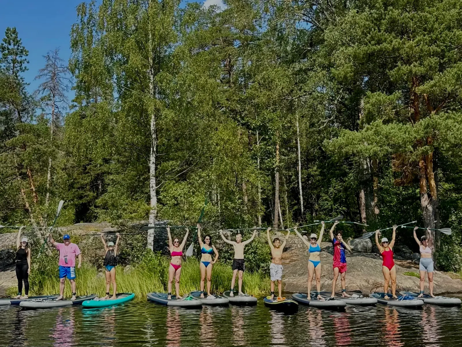 SUP-прогулка по реке Вуокса — гранитные валуны и сосновый лес